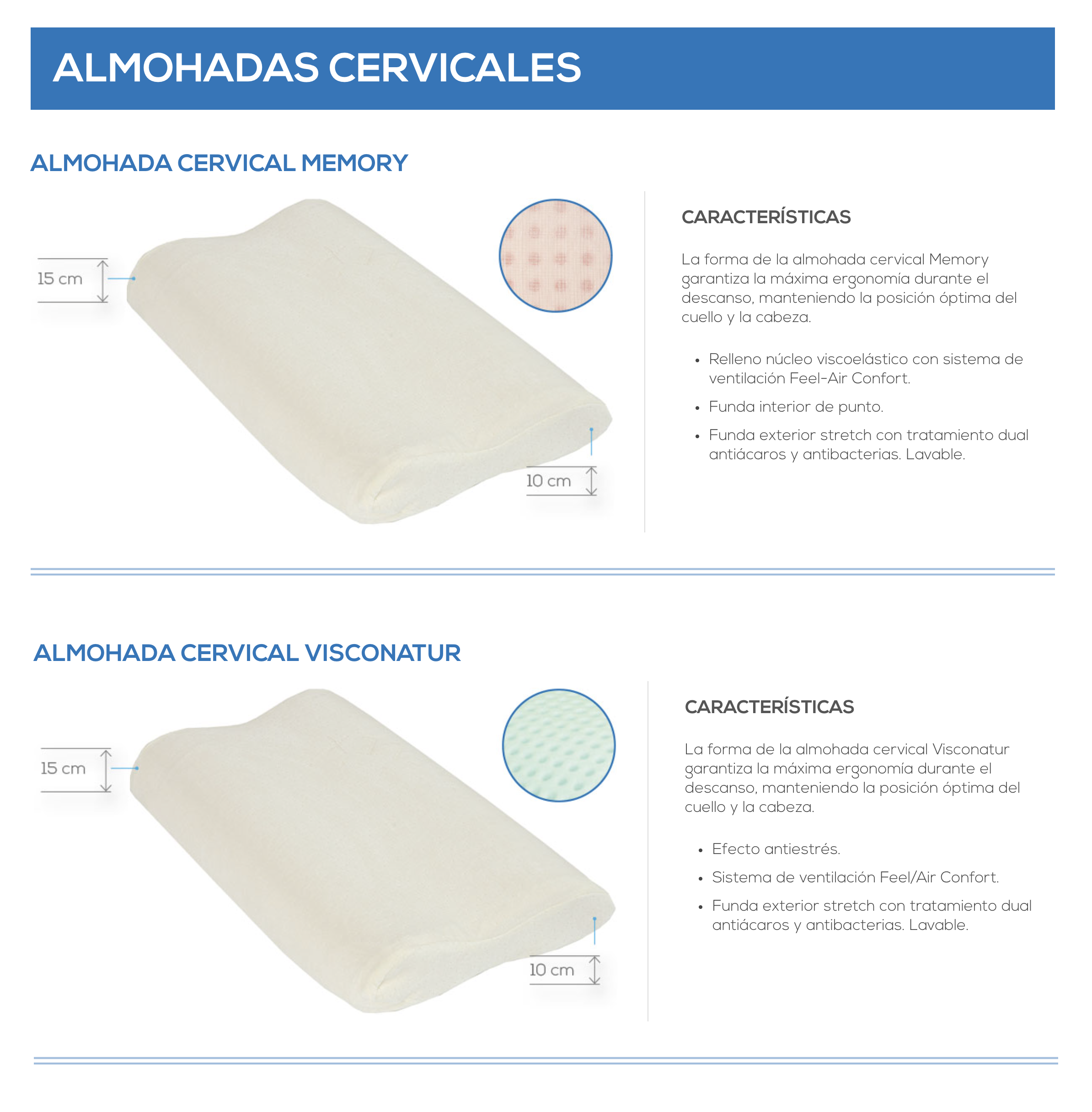 Almohadas cervicales