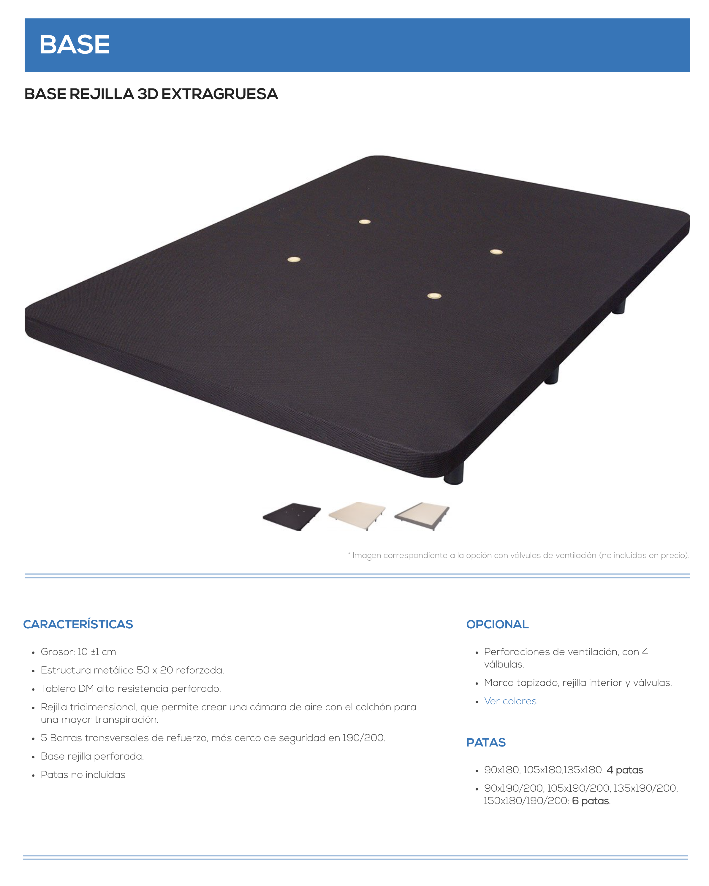 Base rejilla 3d extragruesa