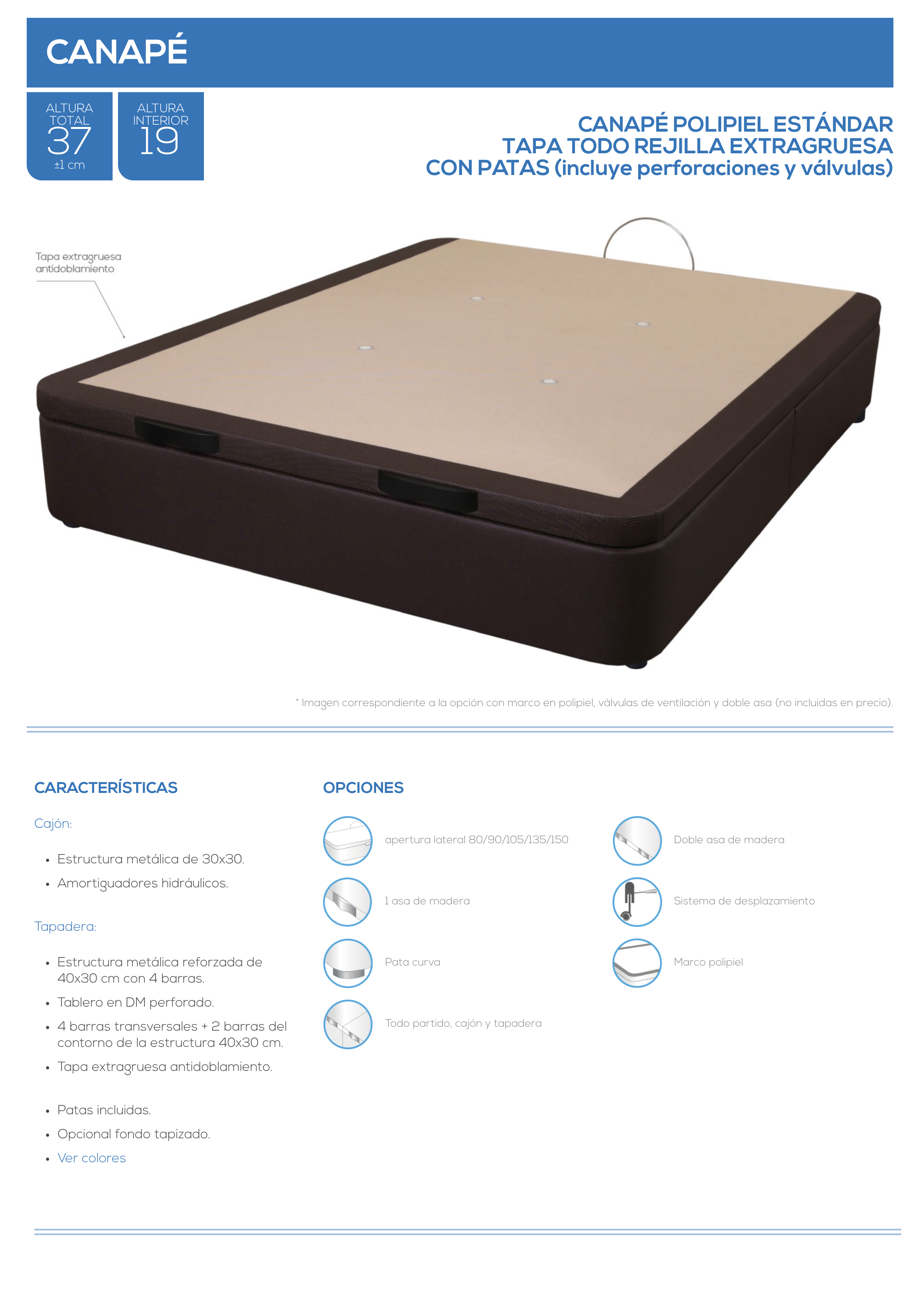 Canapé polipiel estándar