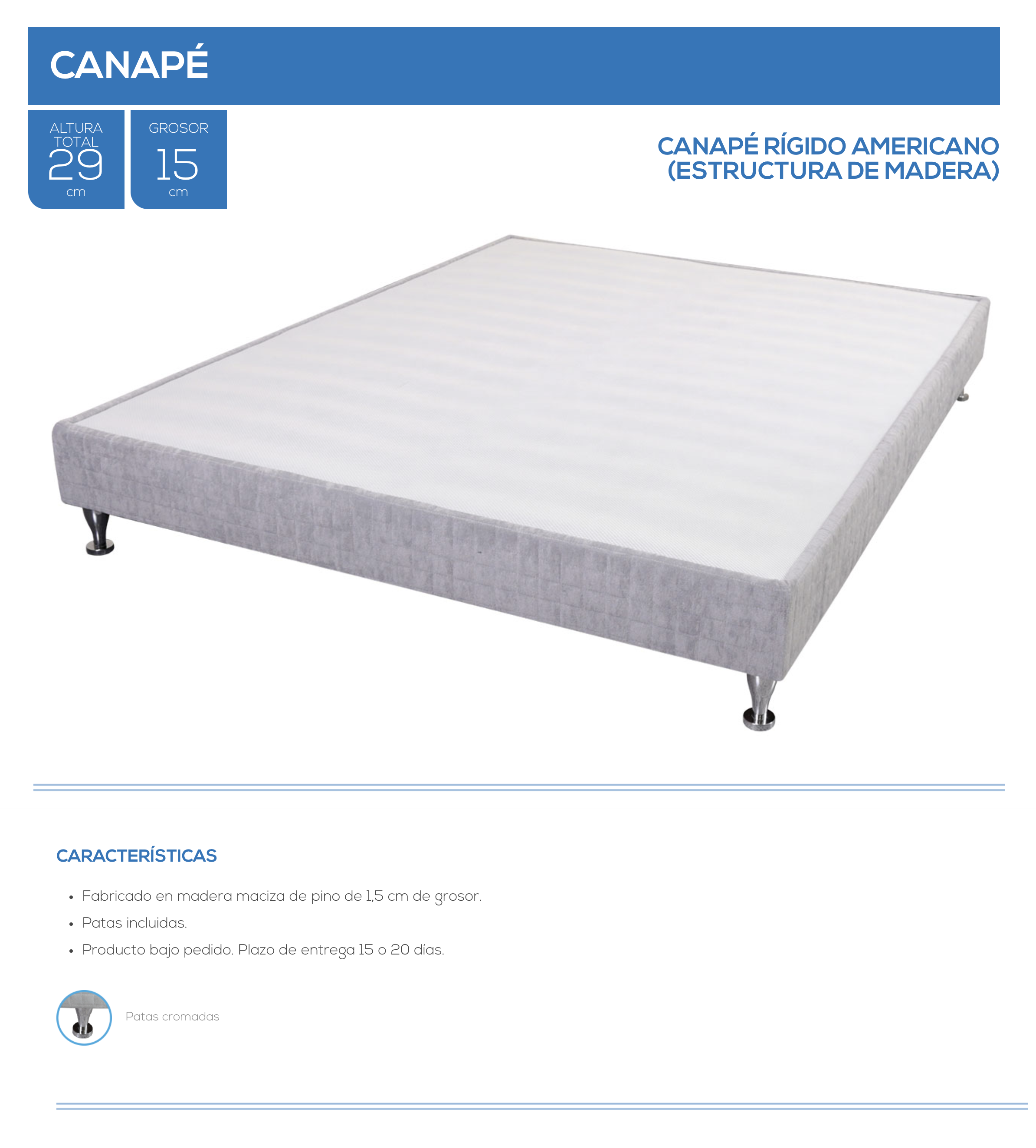 Canapé rígido americano