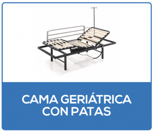 Cama geriátrica con patas