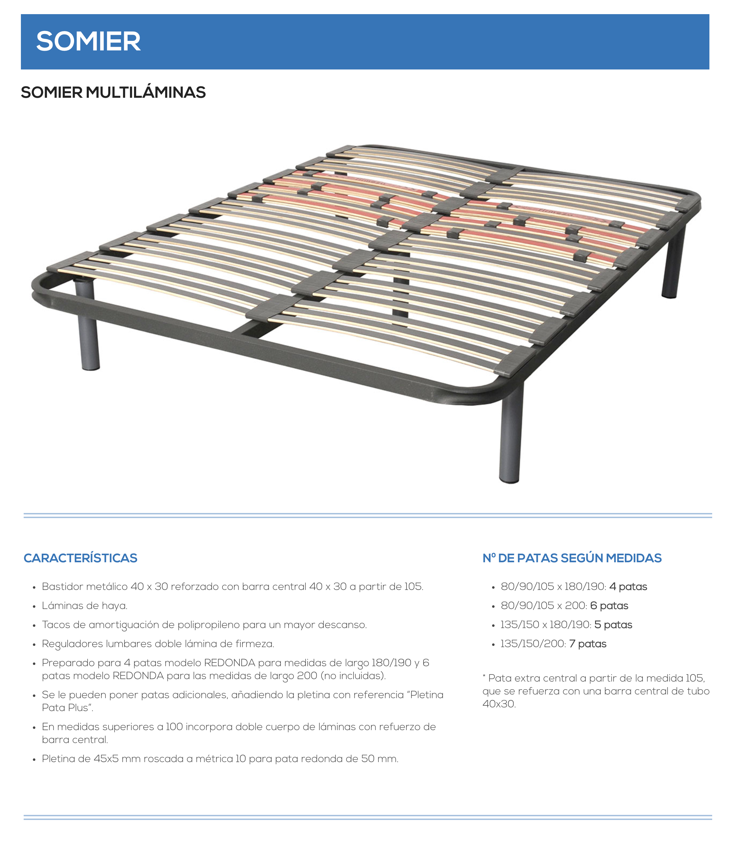 Somier multiláminas