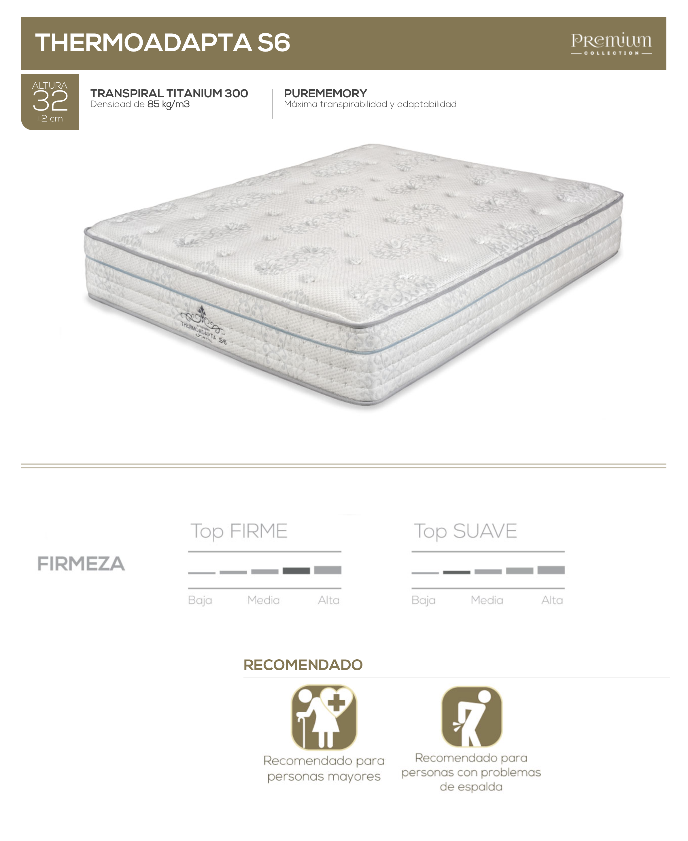 Thermoadapta S6 colchón