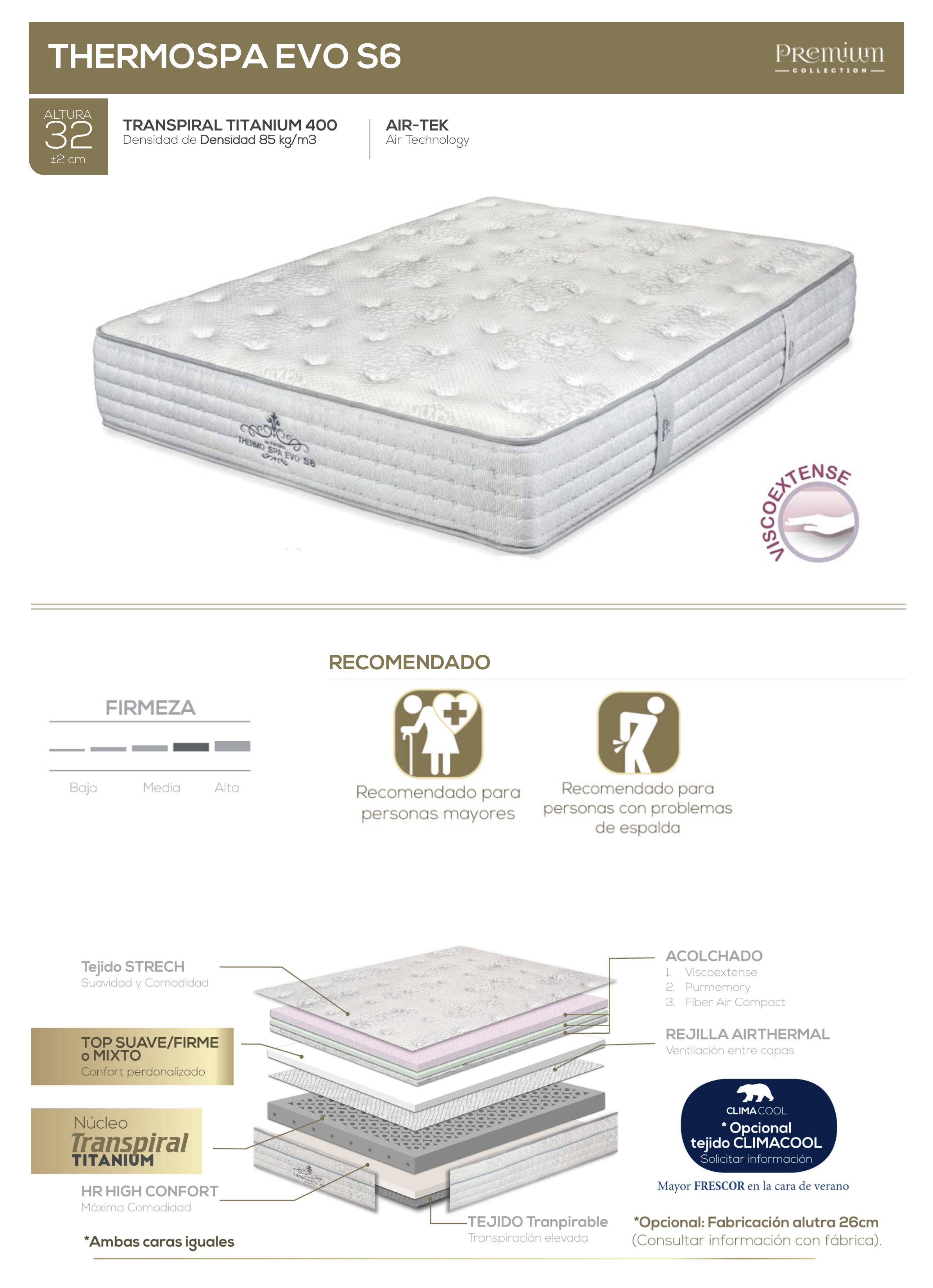 Thermospa Evo S6 colchón