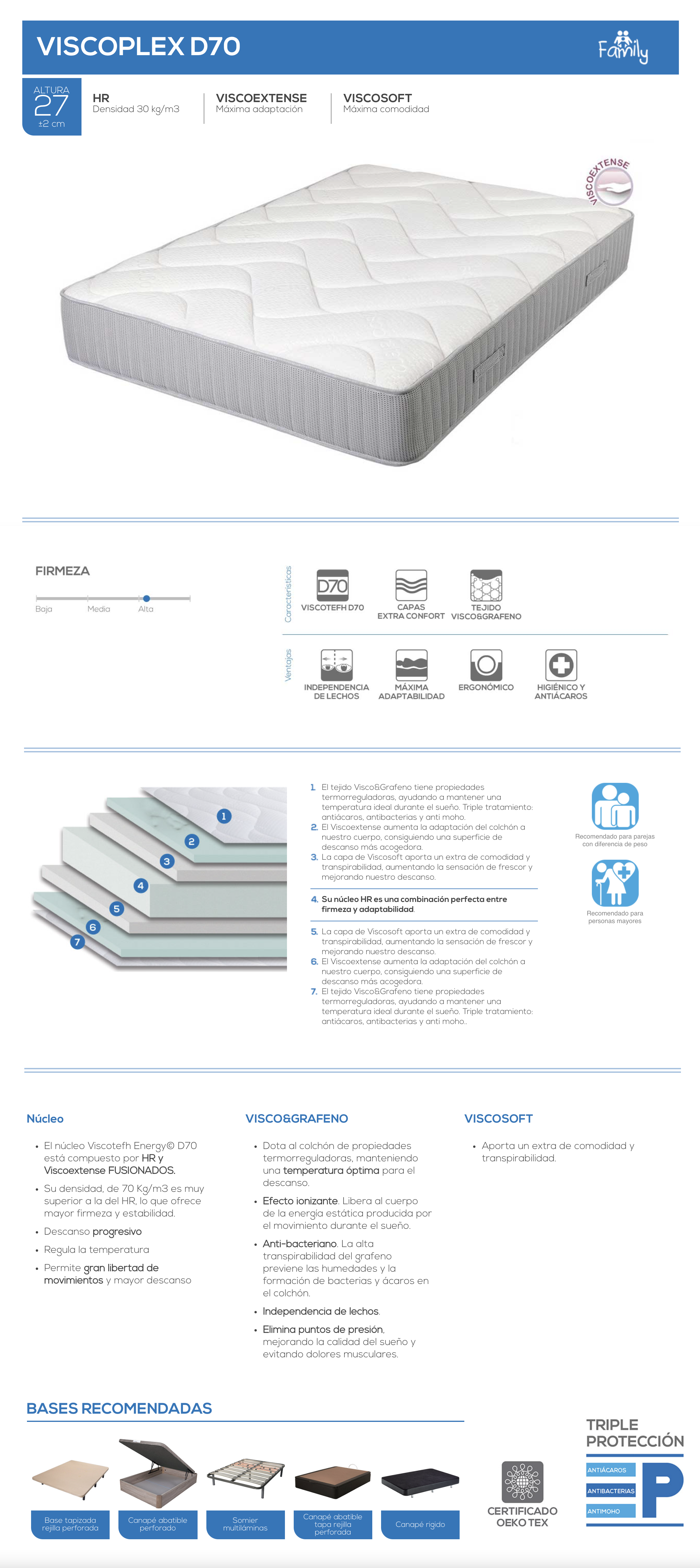 Viscoplex D70 colchón